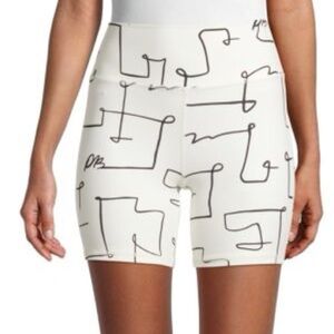 We Wore What Scribbles Abstract Print Bike Shorts Size XS EUC